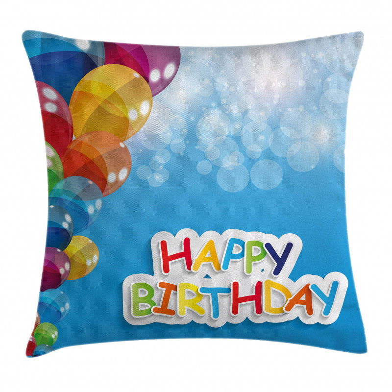 Vibrant Balloons Sky Pillow Cover