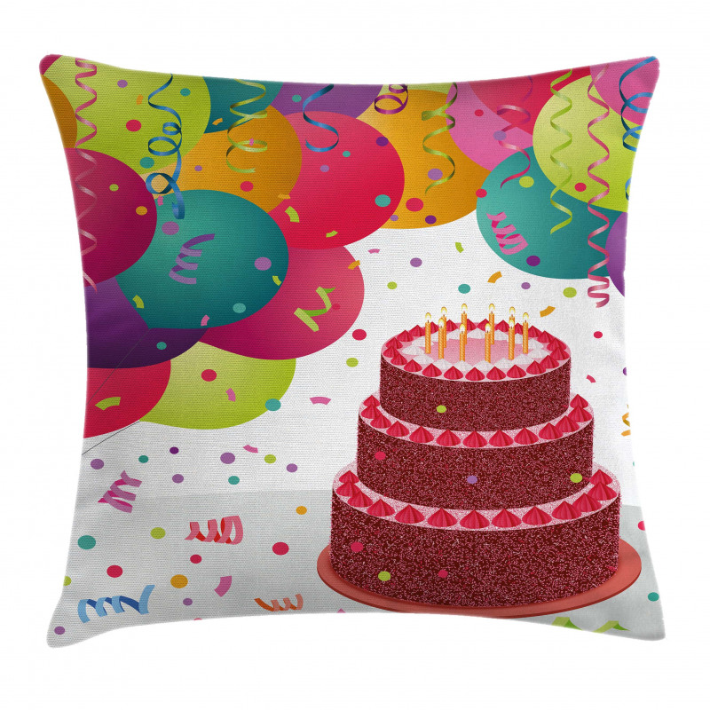 Birthday Cake Celebration Pillow Cover