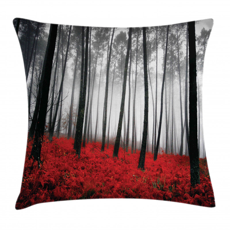 Mystical Foggy Woodland Pillow Cover