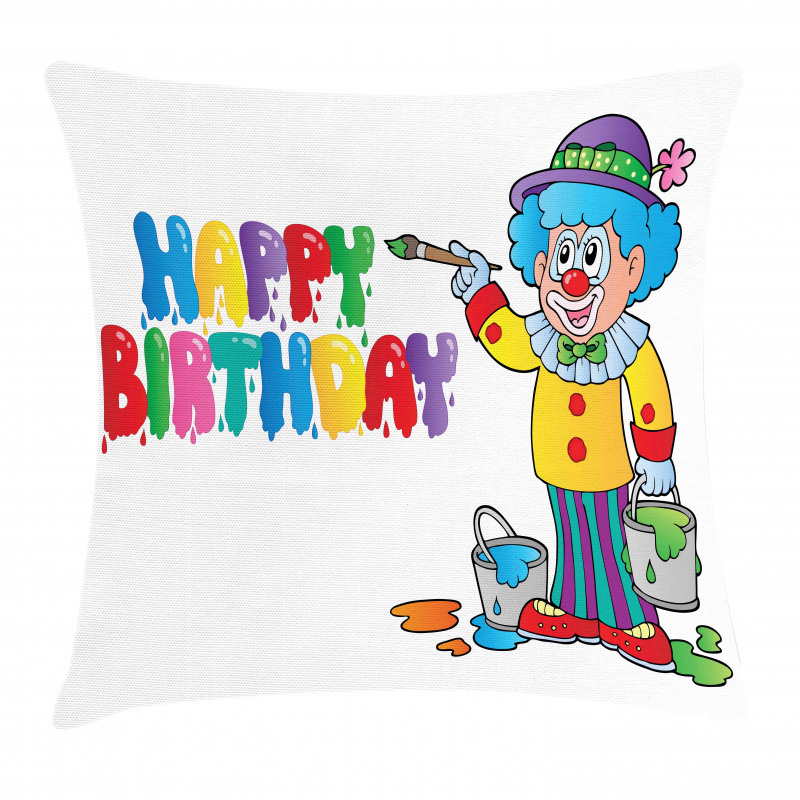 Birthday Party Clown Pillow Cover