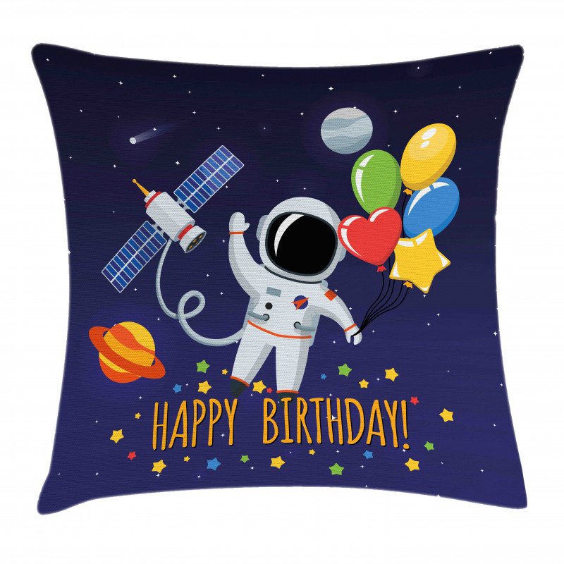 Astronaut Balloon Pillow Cover
