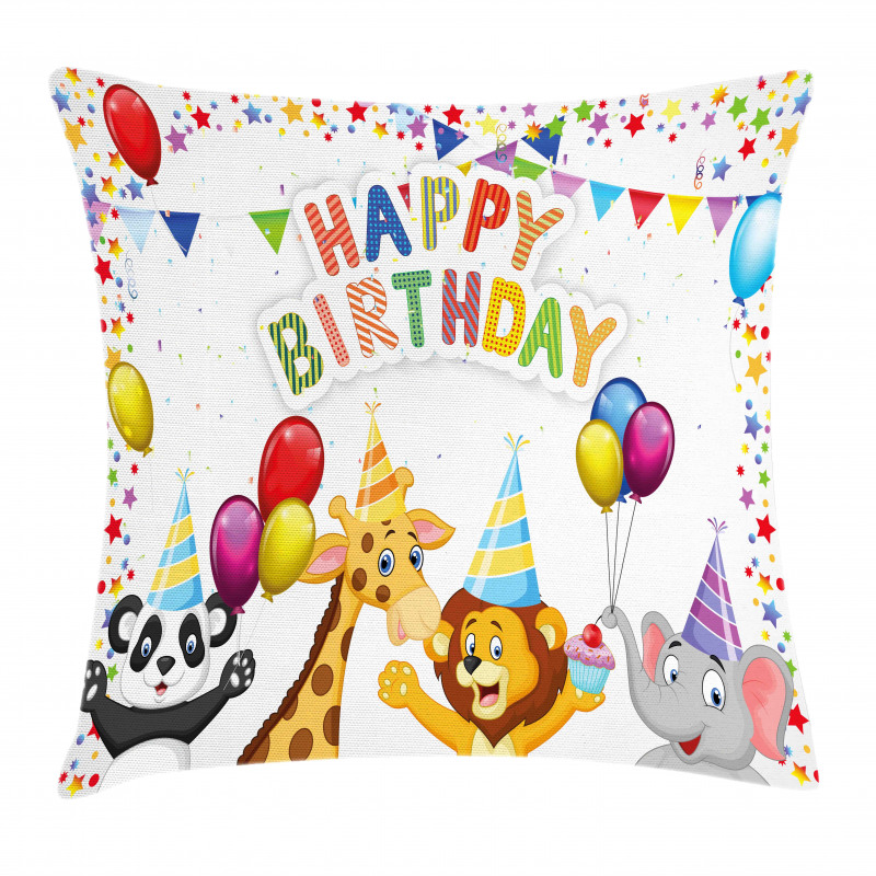 Cartoon Animals Party Pillow Cover