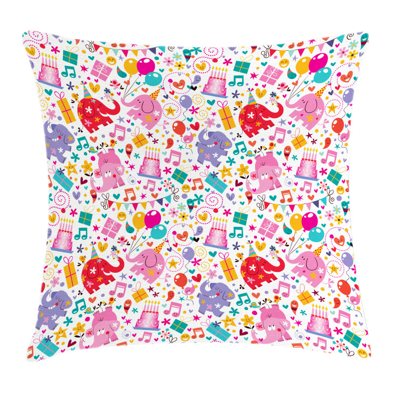 Children Party Theme Pillow Cover