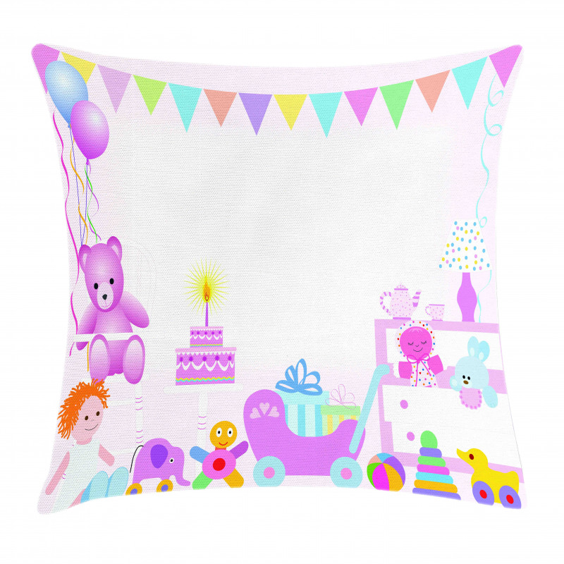 Baby Girl Birthday Pillow Cover