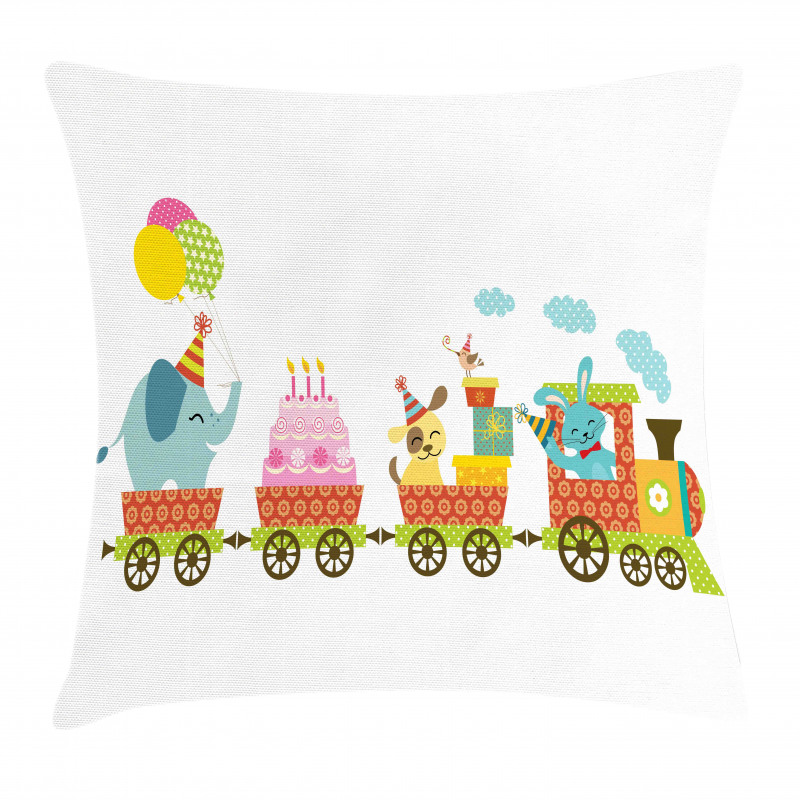 Birthday Cake Animal Pillow Cover