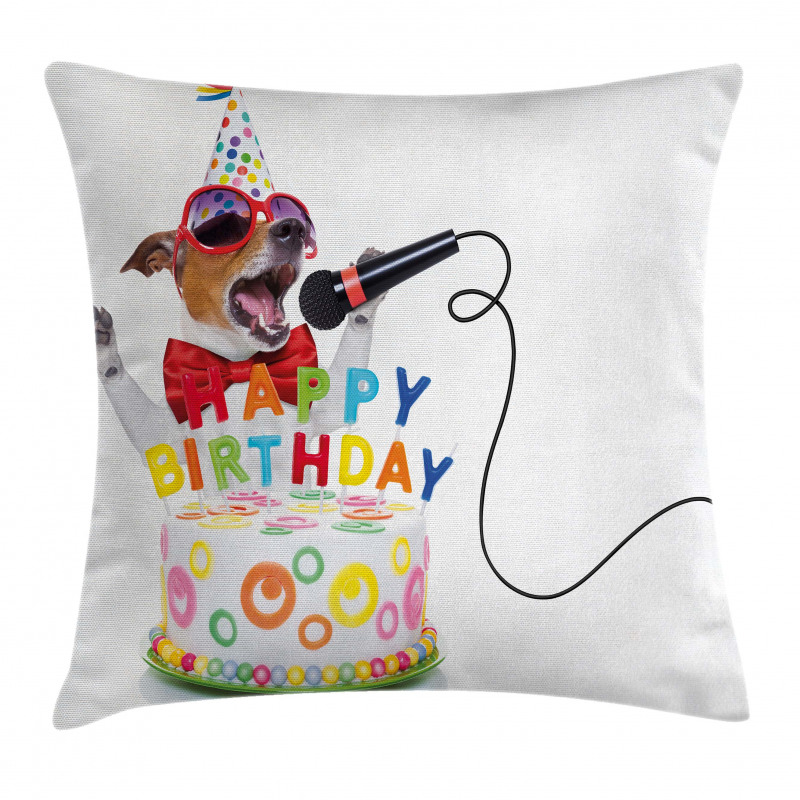 Birthday Music Dog Pillow Cover