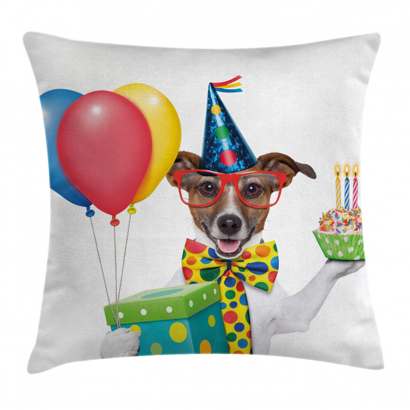 Birthday Dog Cake Pillow Cover