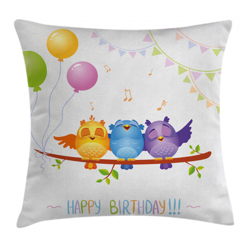 Owls Sitting Branch Pillow Cover