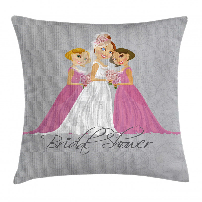 Bridesmaid Swirls Pillow Cover