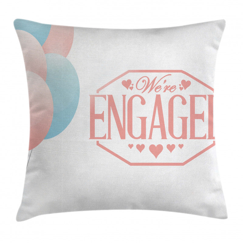 Engagement Text Pillow Cover