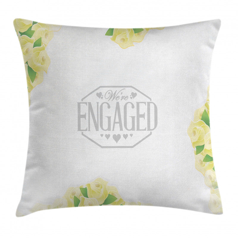 Roses and Leaves Pillow Cover