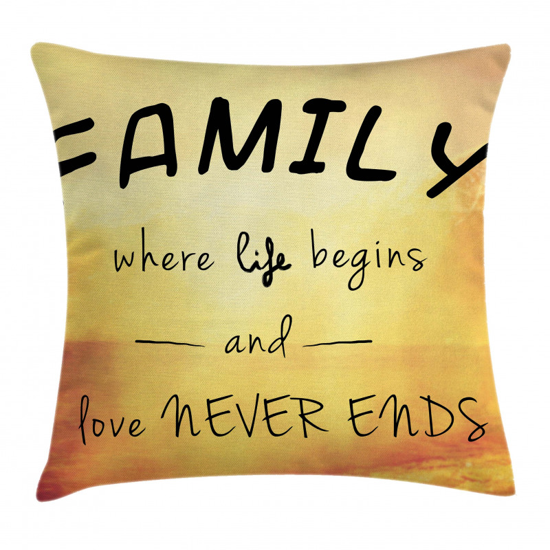 Message Family Pillow Cover