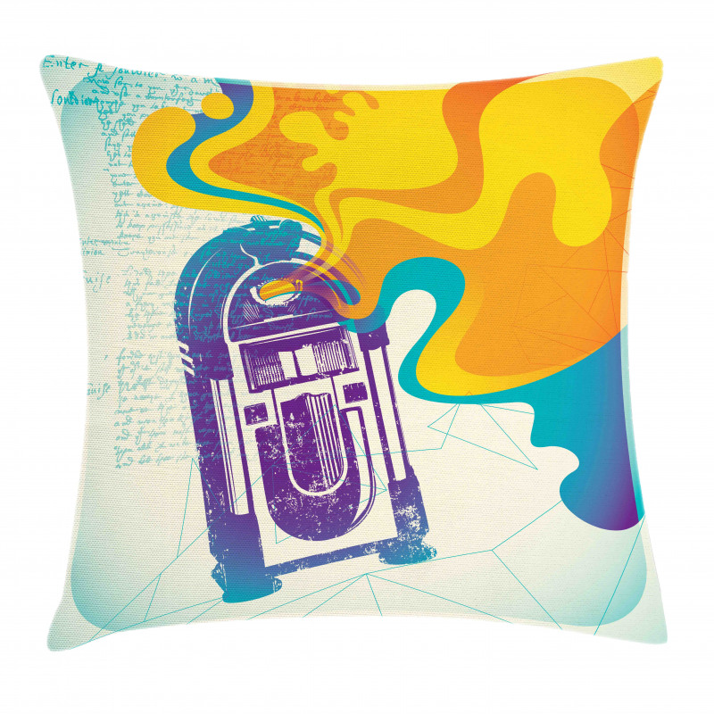 Retro Vintage Radio Music Pillow Cover