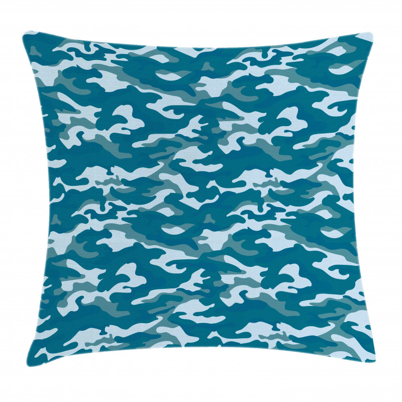 Camouflage Oceanic Colors Pillow Cover