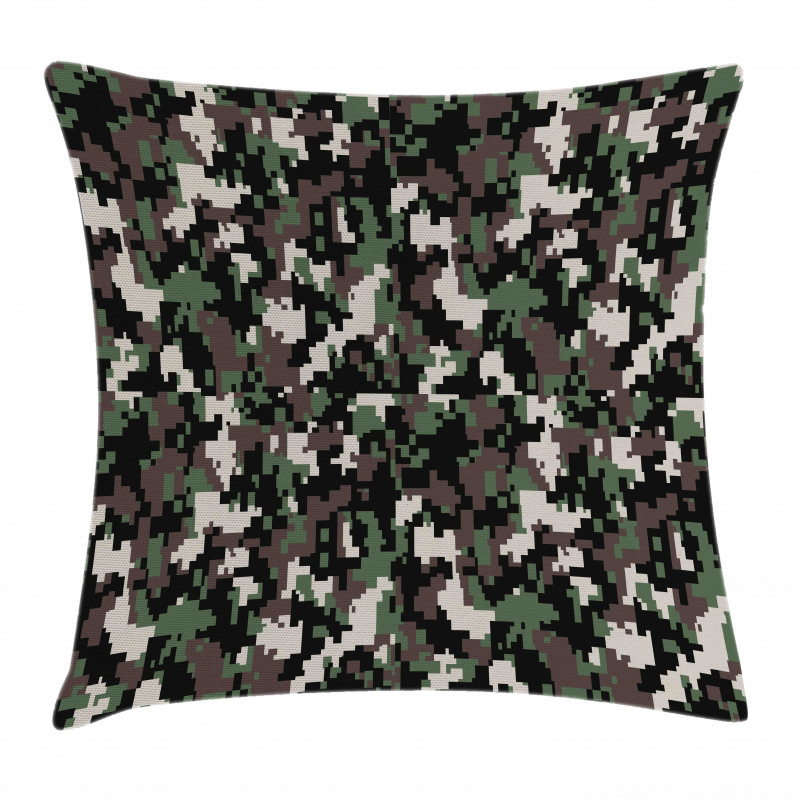 Pixelated Digital Abstract Pillow Cover