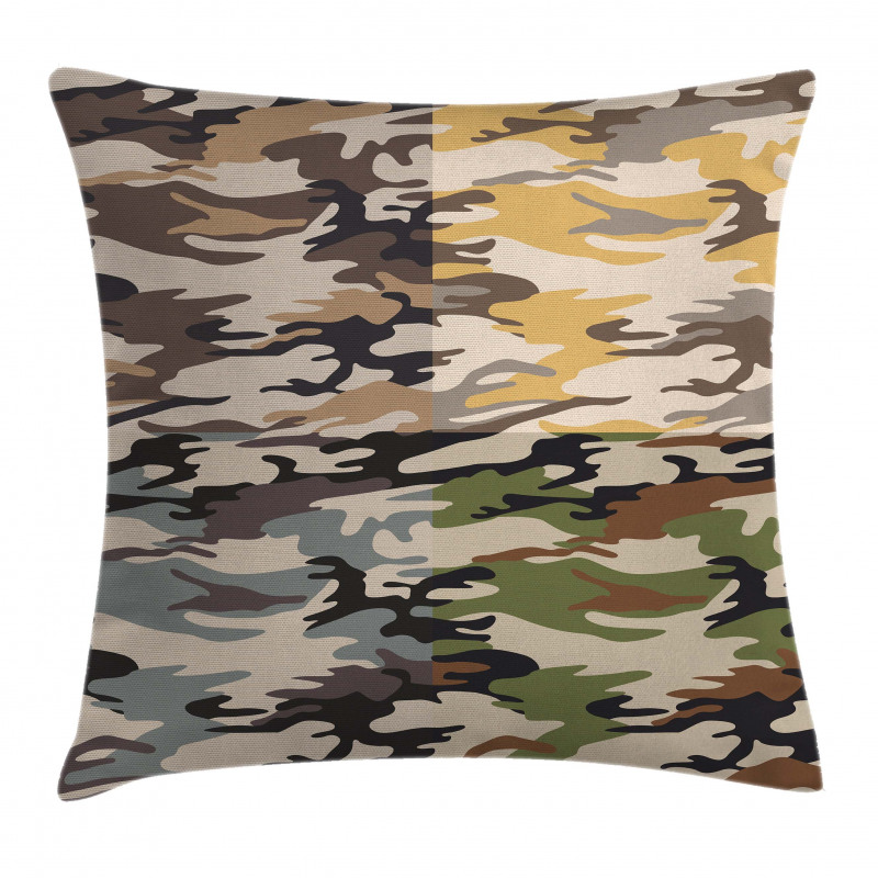 Different Colored Patterns Pillow Cover