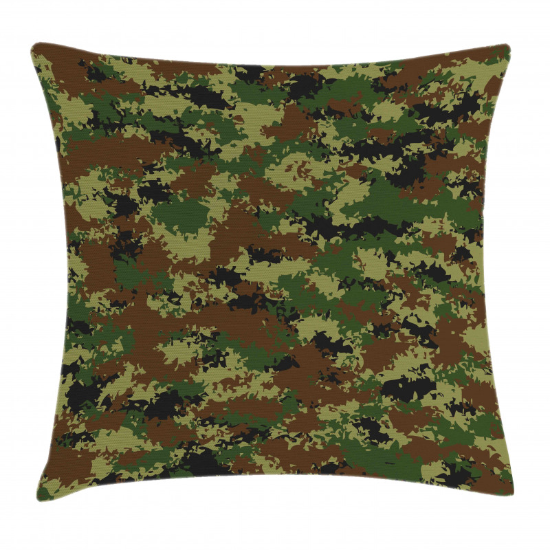 Grunge Graphic Camouflage Pillow Cover