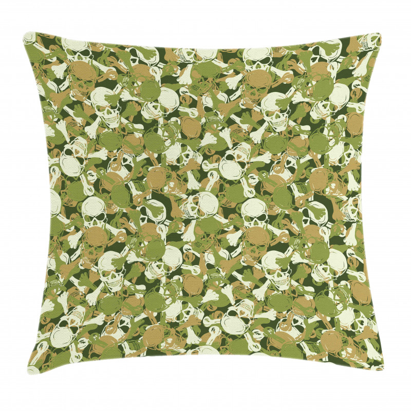 Sketchy Spooky Camouflage Pillow Cover