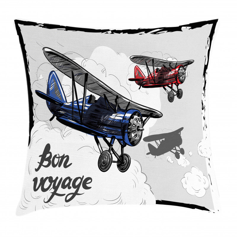 Retro Bon Voyage Pillow Cover