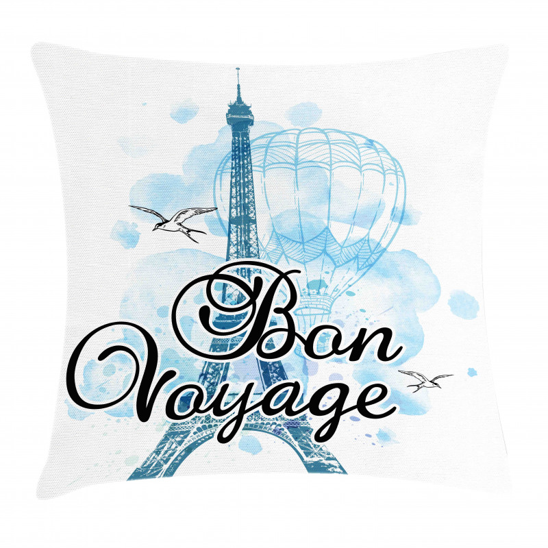 Air Balloon Paris Pillow Cover