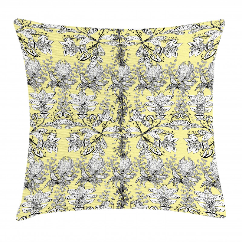 Floral Swirl Pillow Cover