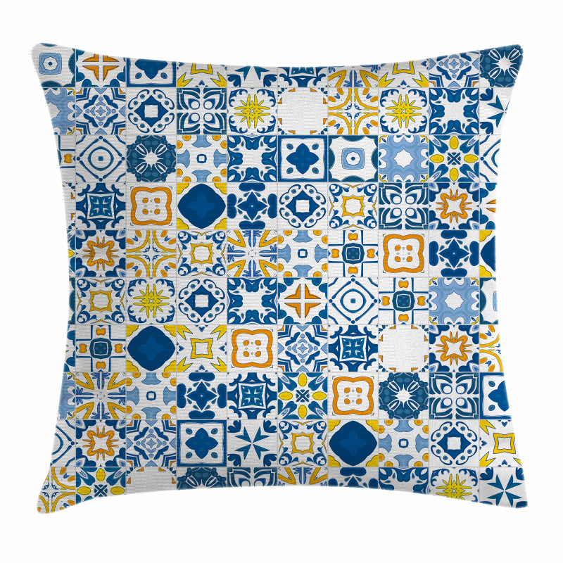 Mosaic Azulejo Pillow Cover