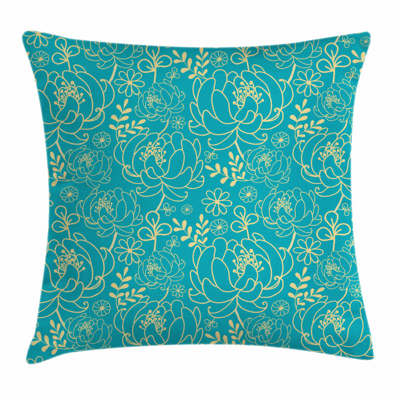 Twig and Leaves Pillow Cover