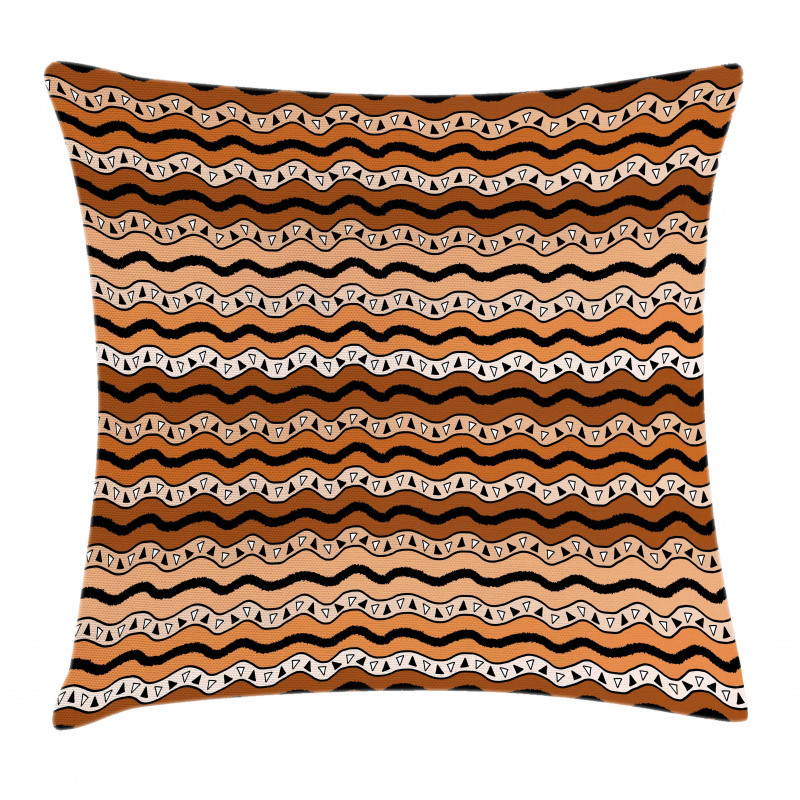 Tribal Wavy Lines Pillow Cover