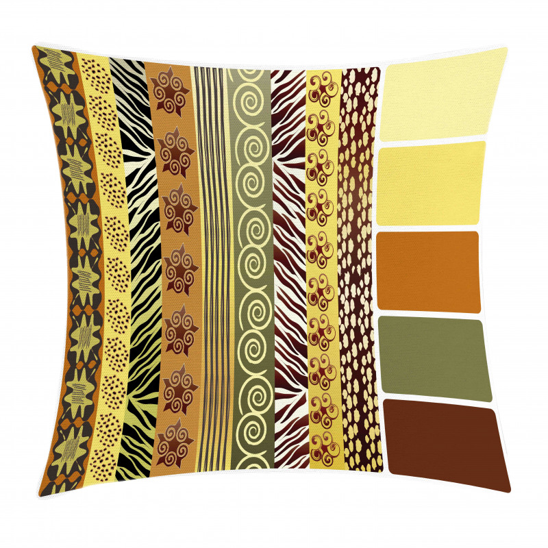 Vintage Mixed African Pillow Cover