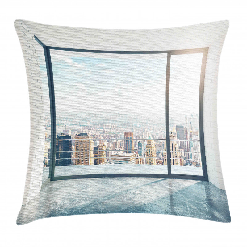 Empty Loft Cityscape Pillow Cover