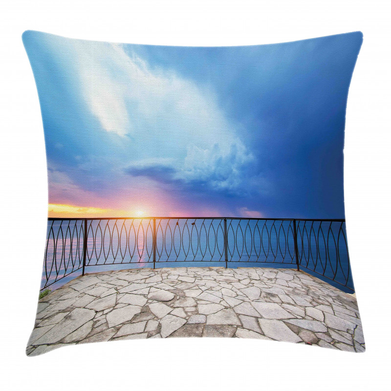 Balcony View Landscape Pillow Cover