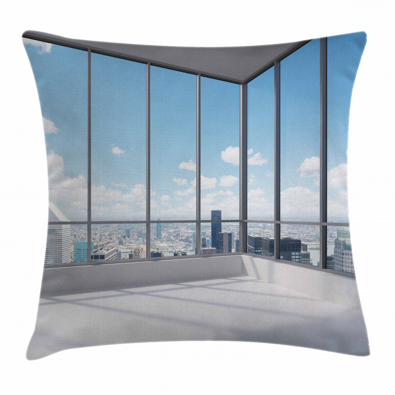 Office with Sunny Sky Pillow Cover