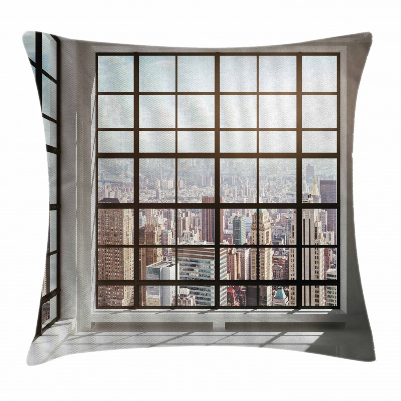 Urban Modern City View Pillow Cover