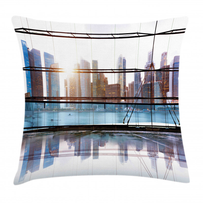 Futuristic Metropolitan Pillow Cover