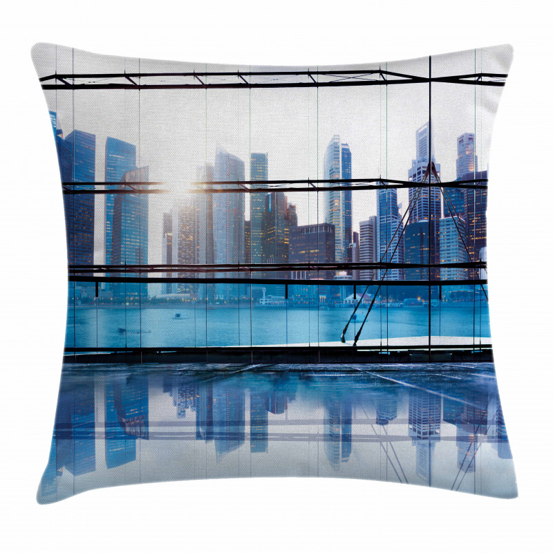 View with Skyscrapers Pillow Cover