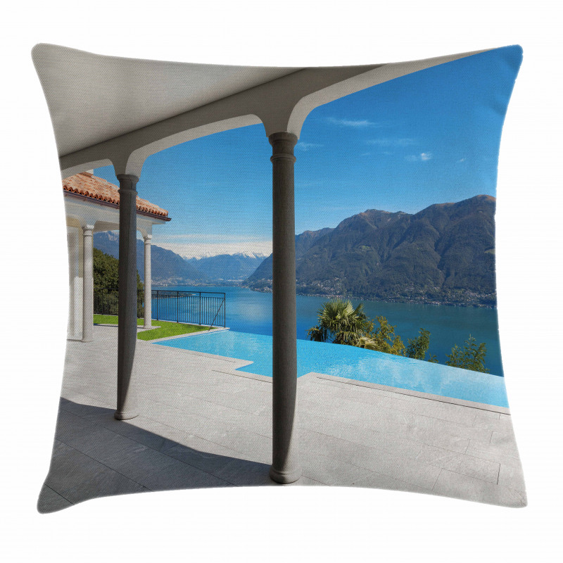 Lake Maggiore Alps View Pillow Cover