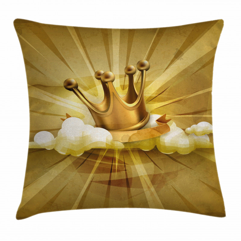 Fairytale Crown and Clouds Pillow Cover