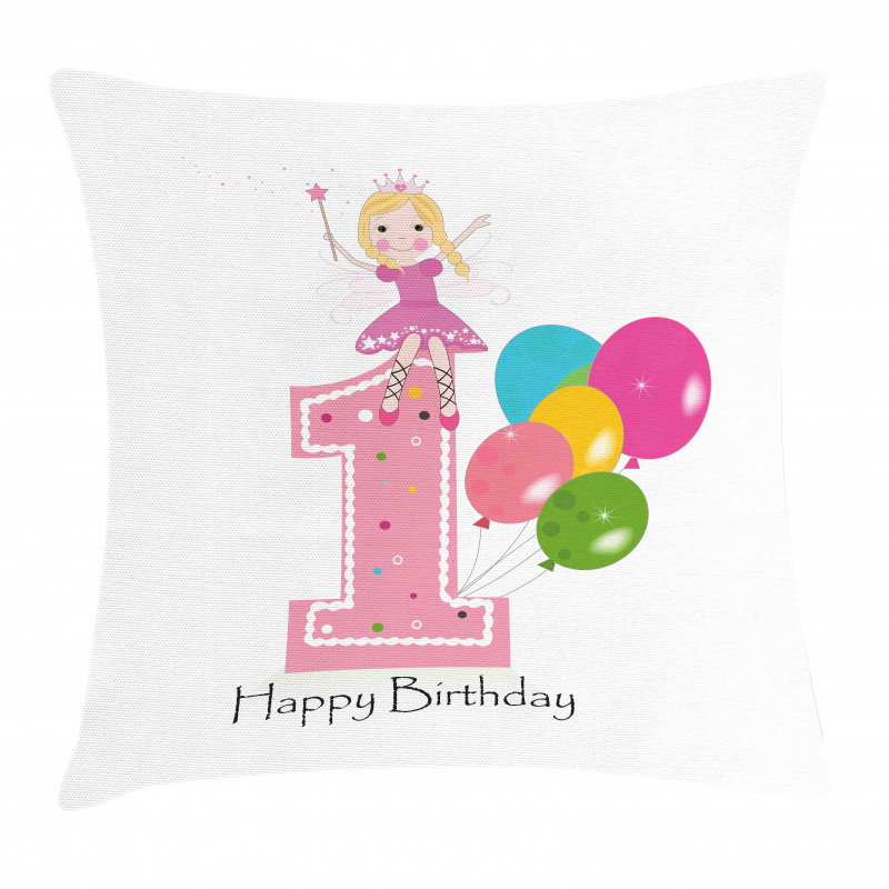 Best Wishes Pink Wand Pillow Cover