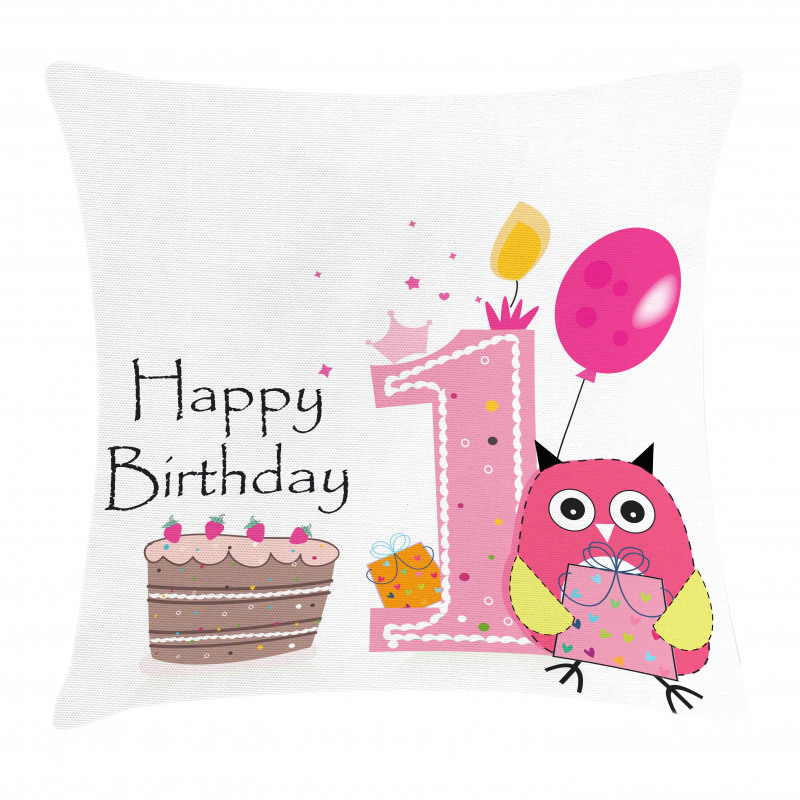 First Birthday Cake Pillow Cover