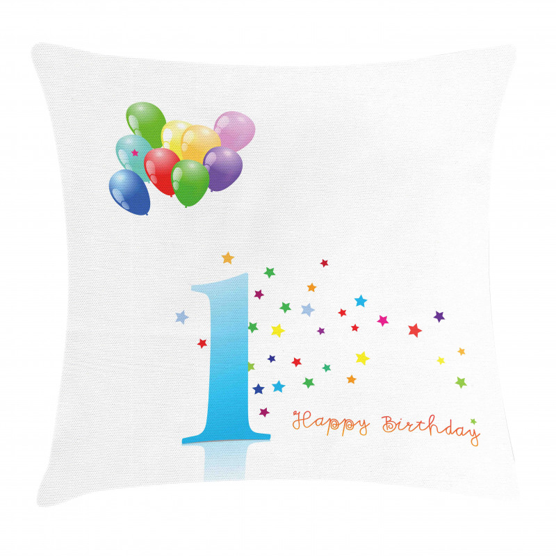 Kids First Birthday Pillow Cover