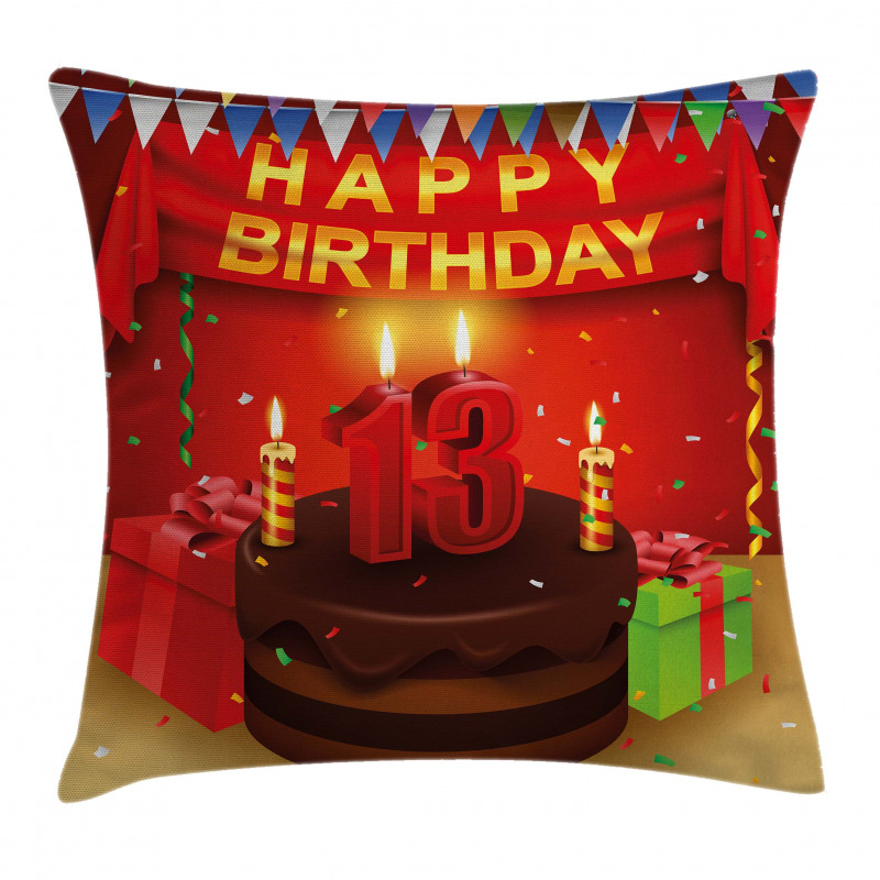 Birthday Party Cake Pillow Cover