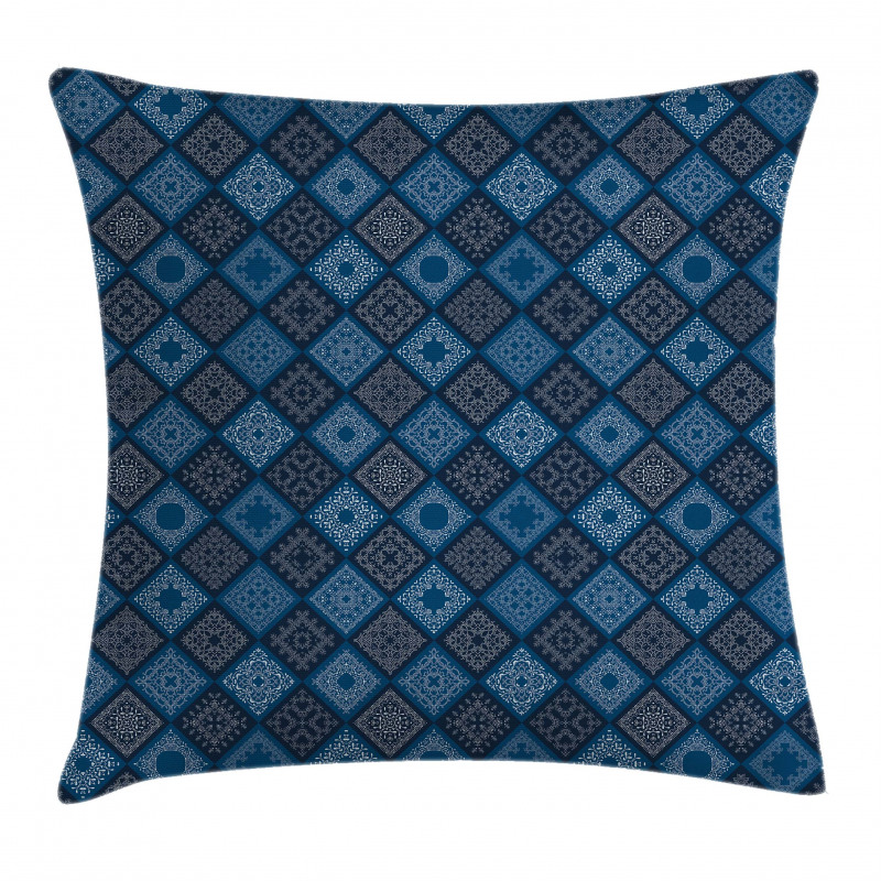 Detailed Squares Pillow Cover