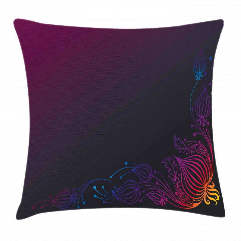 Floral Like Swirls Frame Pillow Cover