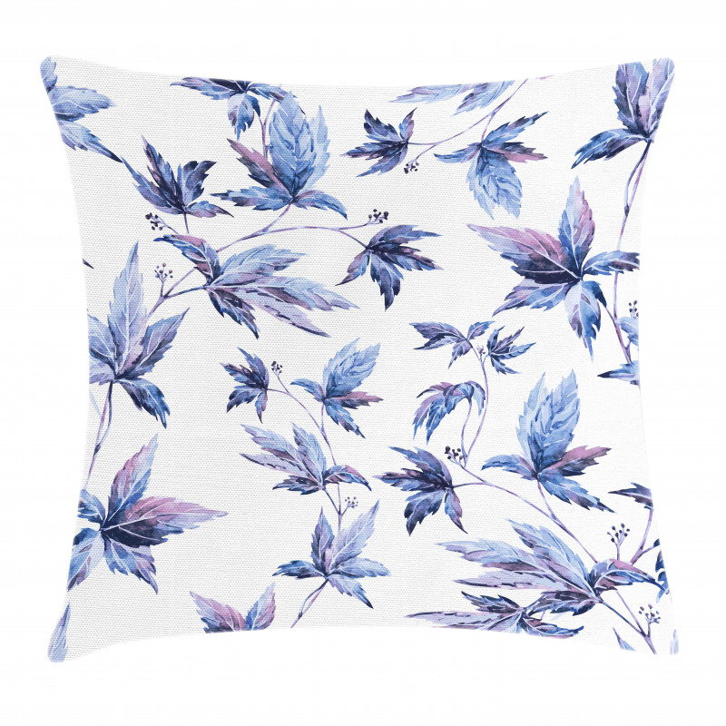 Watercolored Tree Leaves Pillow Cover