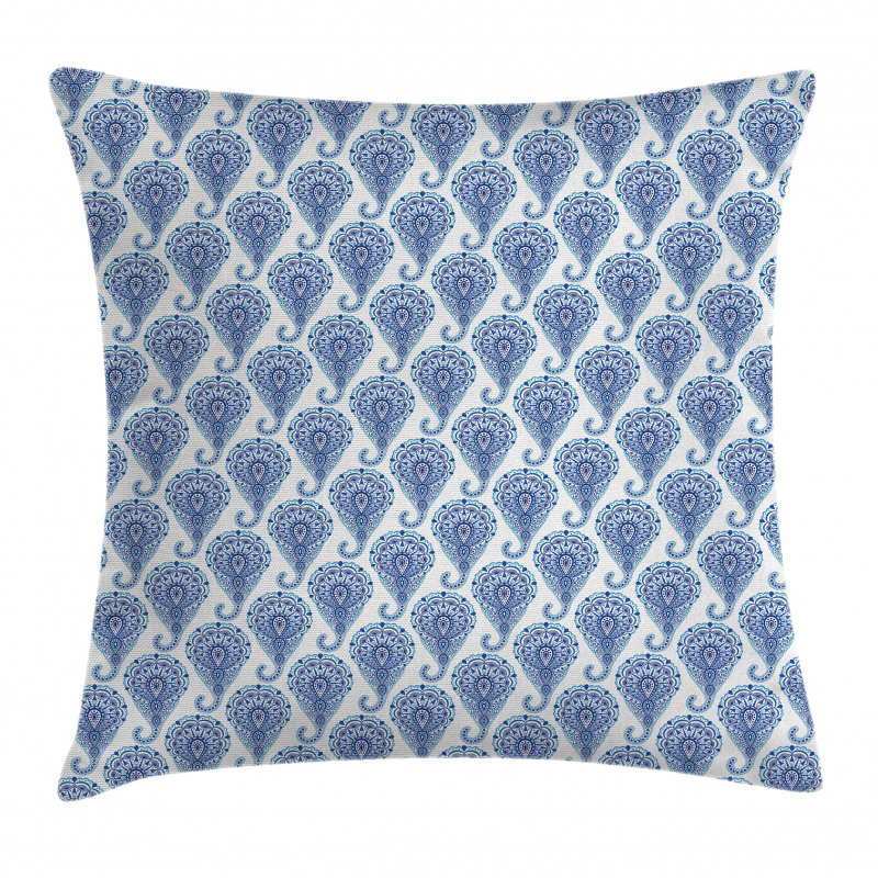 Oriental Paisley Raindrops Pillow Cover