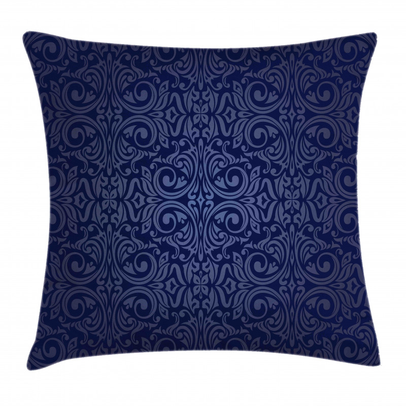 Blue Floral Old Design Pillow Cover