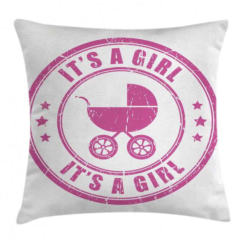 Grunge It's a Girl Pillow Cover