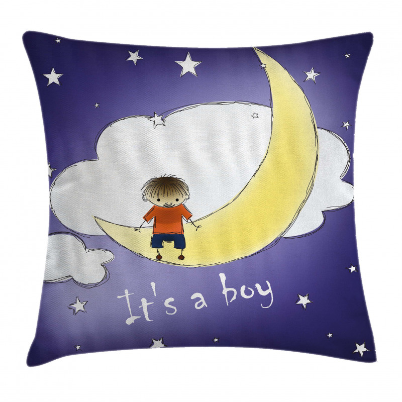 Boy Baby Sky Greeting Pillow Cover