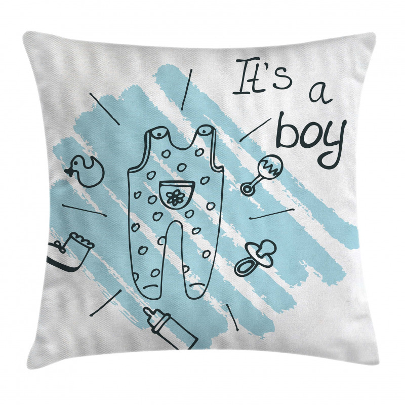 Its a Boy Paintbrush Pillow Cover