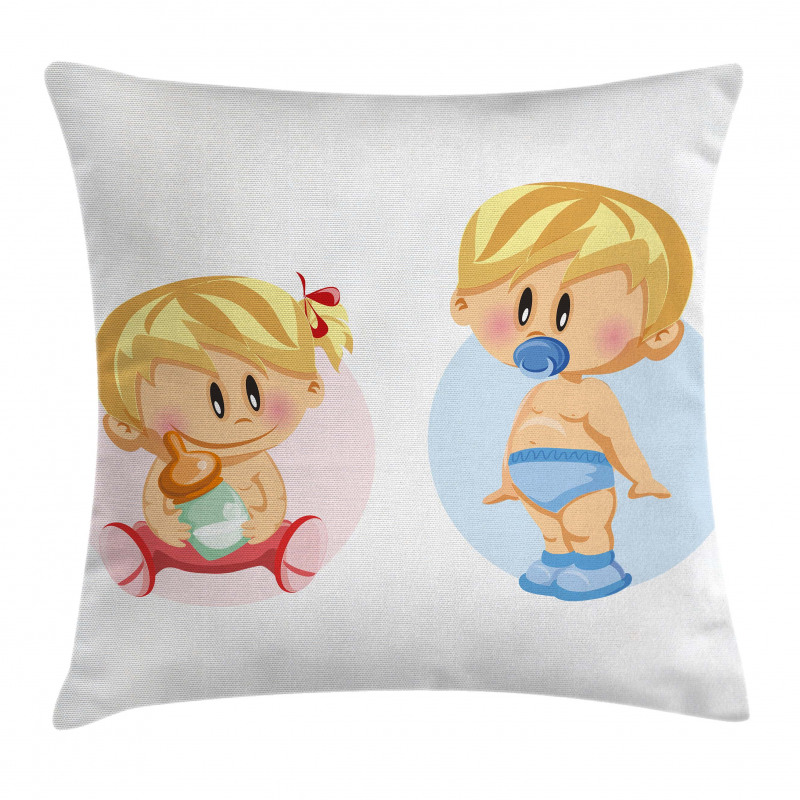 Happy Babies Playing Pillow Cover